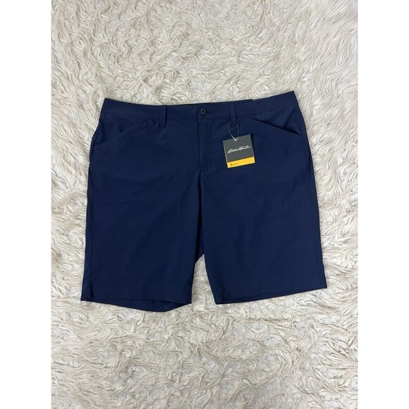 Eddie Bauer Womens Size 16 Adventurer Stretch Navy Shorts Hiking Outdoors NWT - Picture 1 of 10